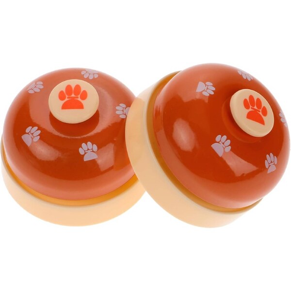 2 Pack Plastic Metal Interactive Dog Training Bell for Puppies and Dogs