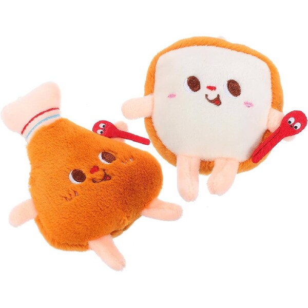 2 Pack Squeaky Interactive Plush Dog Chew Toy for Puppies and Dogs