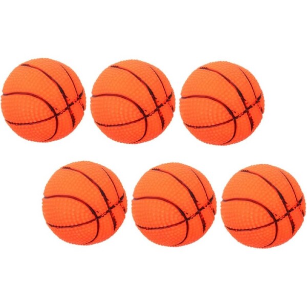 6 Pack Vinyl Squeaky Interactive Dog Ball Toy for Small Dogs