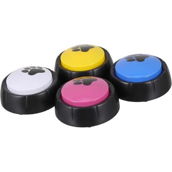 4 Pack ABS Interactive Recordable Dog Training Button for Dogs
