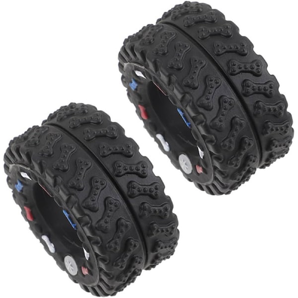 2 Pack Rubber Squeaky Interactive Dog Chew Toy for Dogs