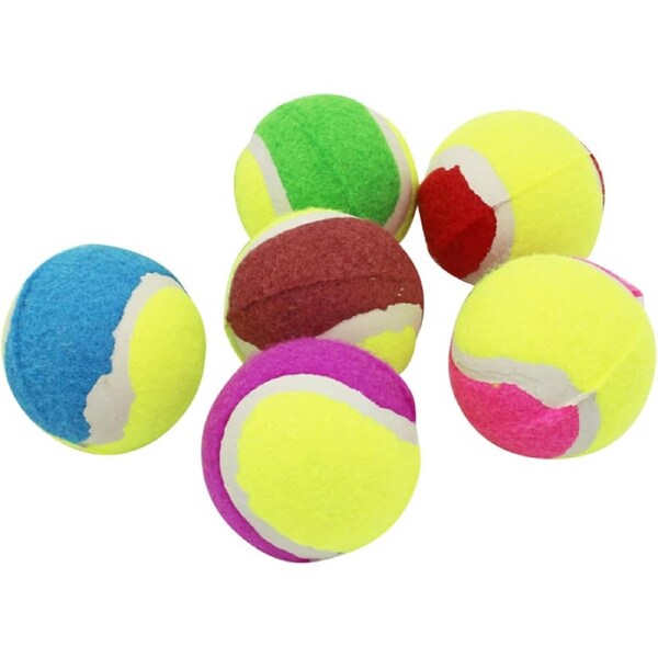 6 Pack Rubber Squeaky Dog Ball Toy for Medium and Large Dogs