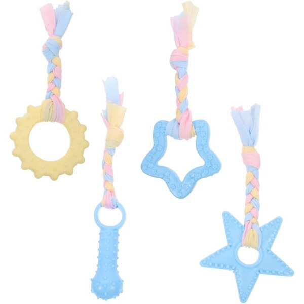 4 Pack Interactive Dog Chew Toy for Puppies and Dogs