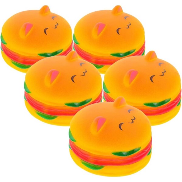 5 Pack Vinyl Squeaky Interactive Dog Chew Toy for Puppies and Dogs