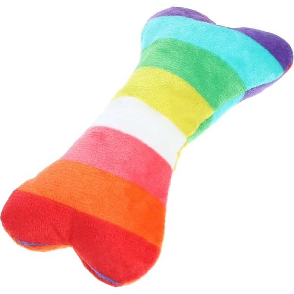 Bone Squeaky Interactive Plush Dog Chew Toy for Medium and Large Dogs