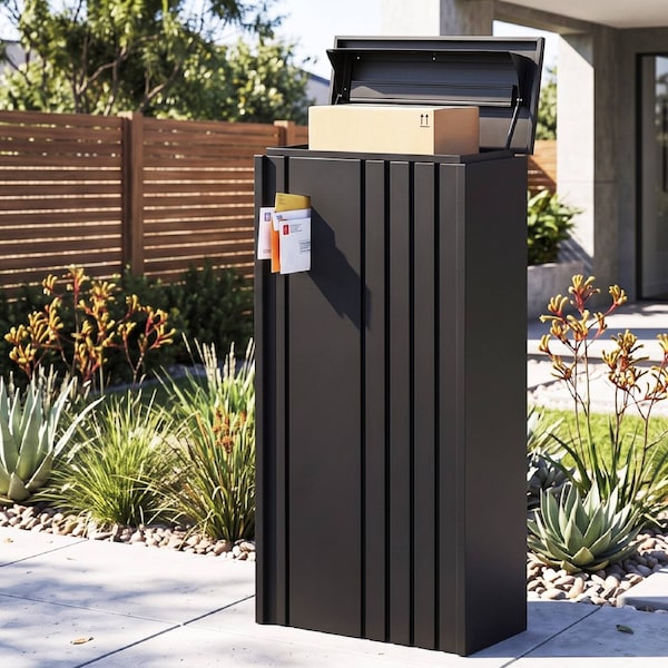 Gardeon Parcel Letterbox Drop Box Package Slot MailBox Black
