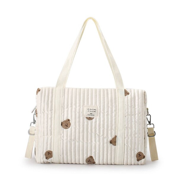 Anysort Mommy Diaper Bag Bear Embroidery Shoulder Bag
