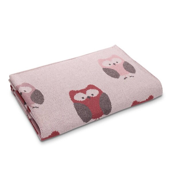 DLUX Baby Owls OEKO-TEX Cotton Stroller Blanket