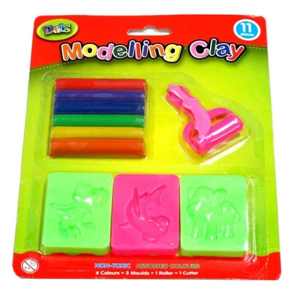 DATS Craft Polymer Clay Soft Modelling Moulding Strip Plasticine DIY Toys Stick 11pcs
