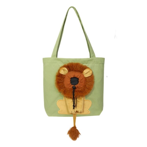 Anypet Light Green 35cm 3D Lion Pet Carrier Travel Tote Bag