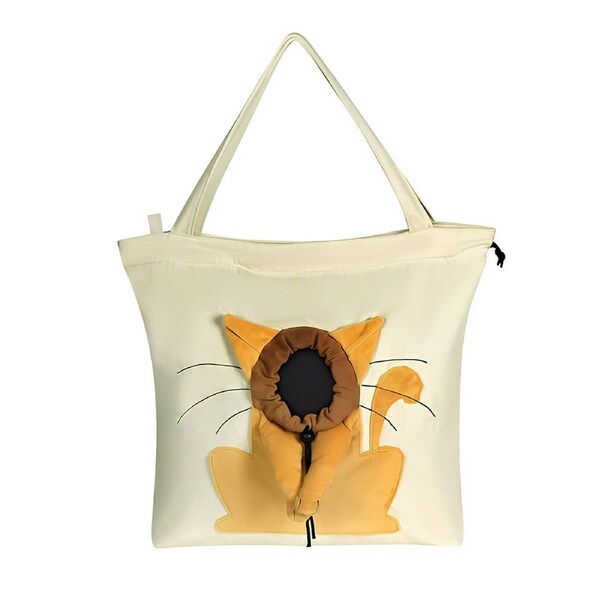 Anypet Beige Pet Carrier Travel Tote Bag