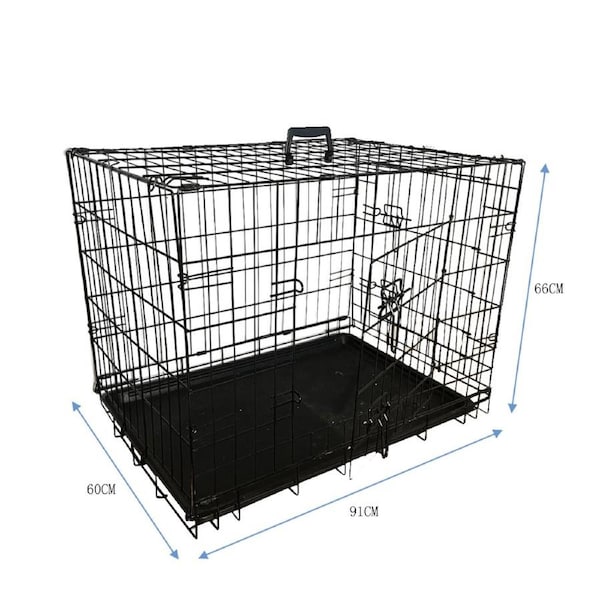 Salesbay Collapsible Pet Dog Cage Metal Kennel Portable Cat Rabbit House 5 Size 36 Inch