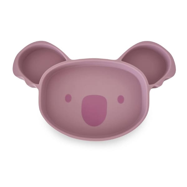 Plum Silicone Suction Koala Plate In Dusty Berry