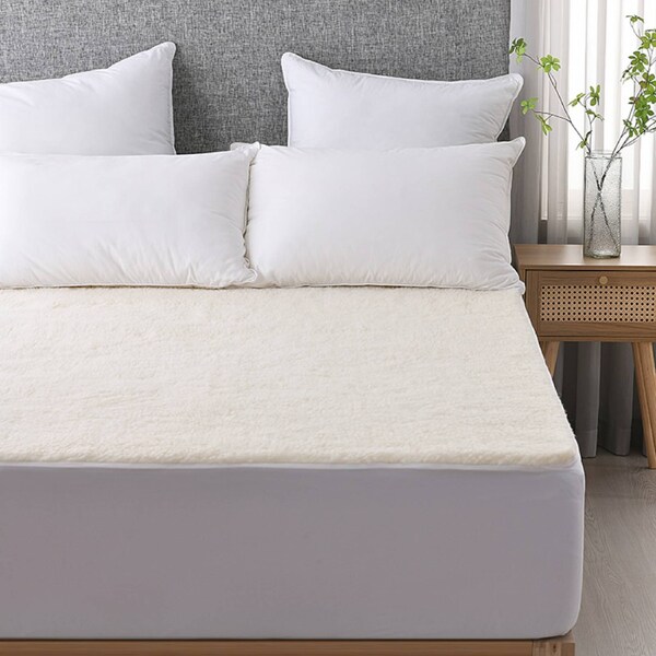 Dreamaker 300GSM Wool Fleece Mattress Underlay (Single, Double, Queen, King, King Single, Long Single, Super King) Single