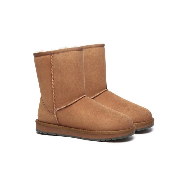 AUSTRALIAN SHEPHERD® UGG Boots Sheepskin Wool Short Classic Suede Chestnut / AU Ladies 8 / AU Men 6 / EU 39