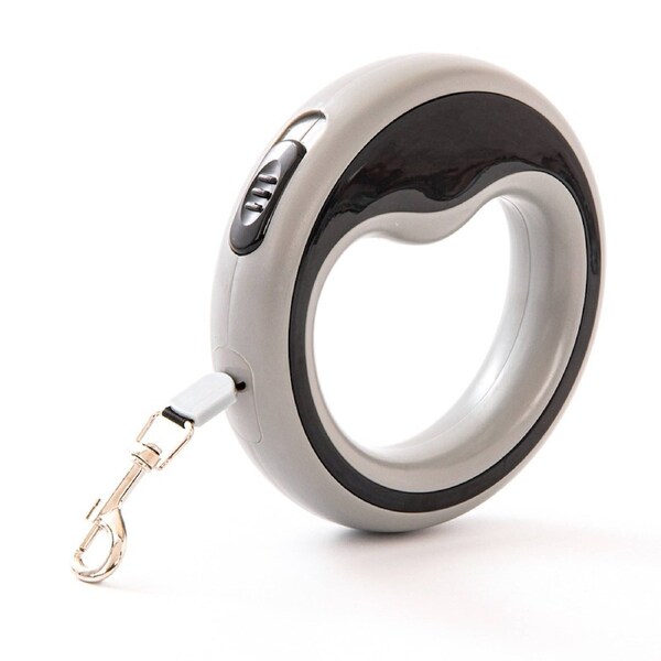 Automatic Retractable Dog Leash Tangle Free Grey for Small Medium Dogs Hands Free Control