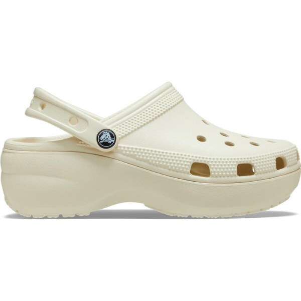 Crocs Womens Classic Platform Clog Sandals Slip On Shoes - Bone Womens US 4
