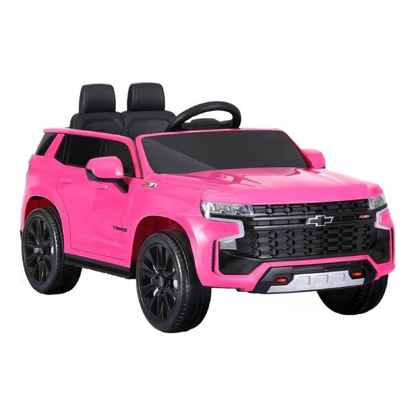 Kids Ride On Cars for Kids 12V Licensed Chevrolet Tahoe Electric Toys Horn Remote Pink