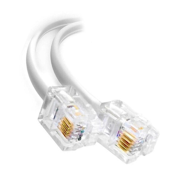 5M 10M 20M Telephone Phone Cable Cord RJ11 Plug Extension ADSL2 Filter Modem Fax 20m