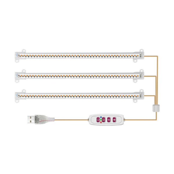 LED Grow Light Tube Strip Full Spectrum Lamp For Indoor Plant Flower Veg Growing 30cm One Tows Two
