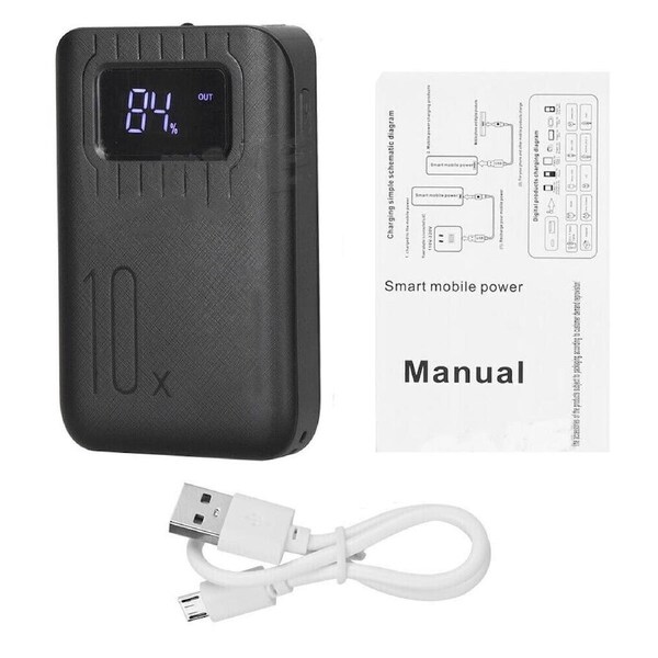 Portable 10000mAh Power Bank Mini USB Backup Battery Charger For Mobile Phone Black