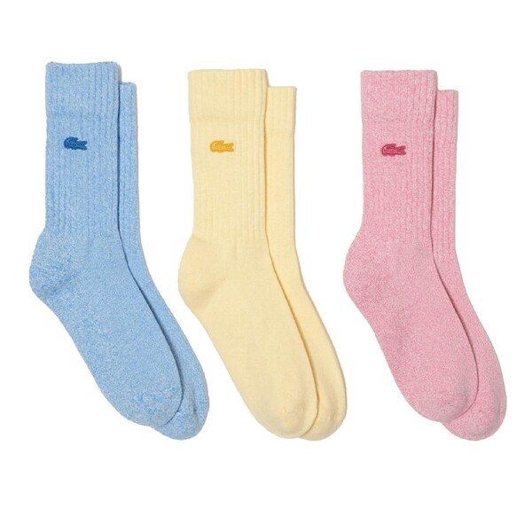 Lacoste Unisex Summer Socks 3 Pack Ethereal/Reseda 39/42