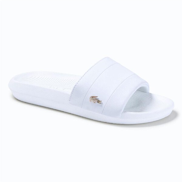 Lacoste Women's Croco Slides 2.0 White/White 6 UK