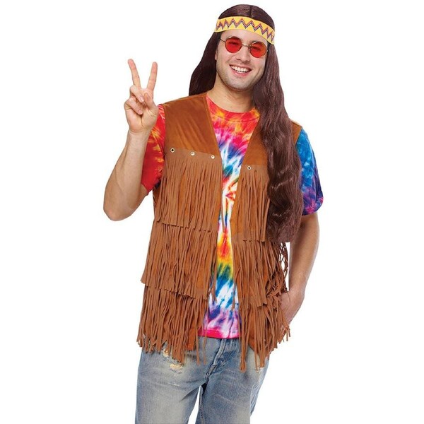 Fringe 60s Male Vest Mens Costume Extra Large