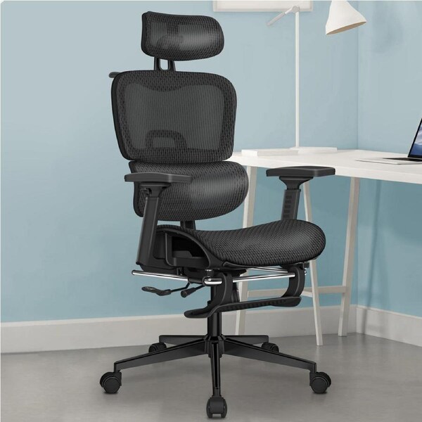1 ALFORDSON Ergonomic Office Chair Mesh Executive Racing Computer Seat All Black