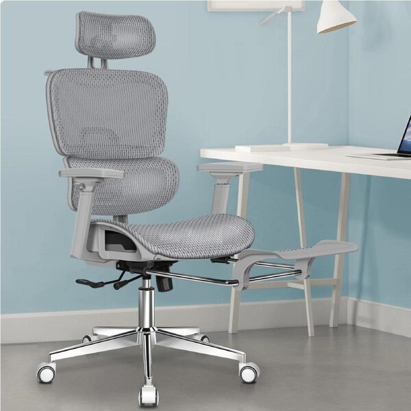 1 ALFORDSON Ergonomic Office Chair Mesh Executive Racing Computer Seat All Grey