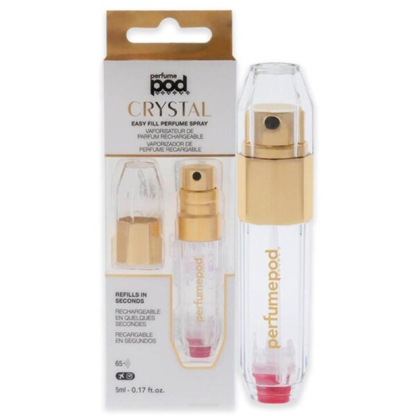 Perfume Pod Crystal - Gold by Travalo for Unisex - 0.17 oz Refillable Spray (Empty) 0.17 oz