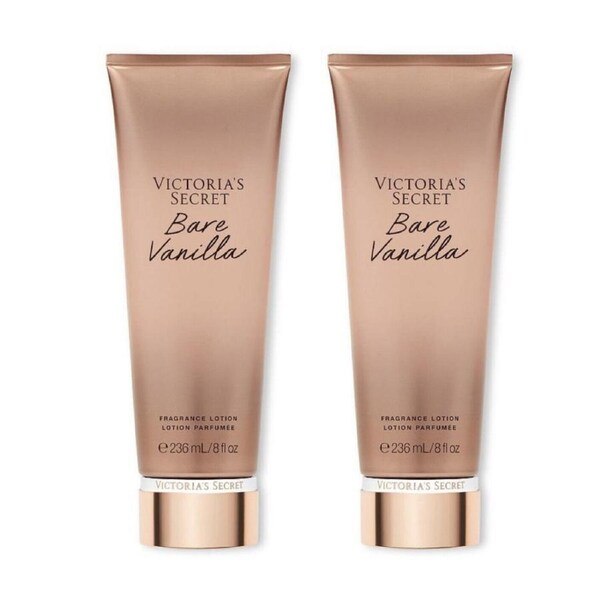 Bare Vanilla Fragrance Lotion by Victorias Secret for Women - 8 oz Body Lotion - Pack of 2 8 oz