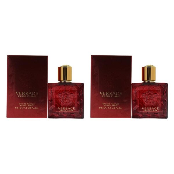 Versace Eros Flame by Versace for Men - 1.7 oz EDP Spray - Pack of 2 1.7 oz