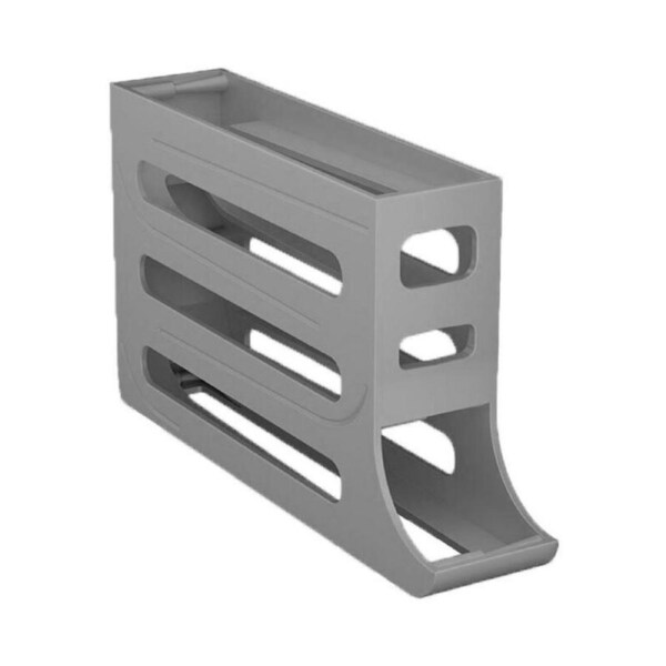 Refrigerator Auto Rolling Egg Dispenser Box Organizer Grey