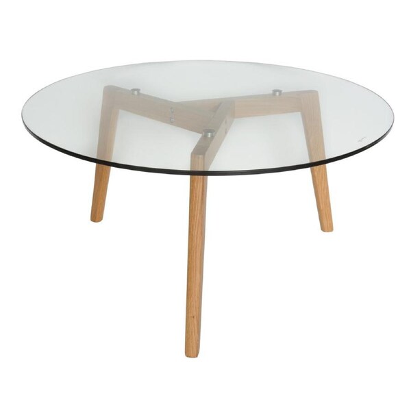 SK Designer Living - Stad Round Glass Coffee Table Natural