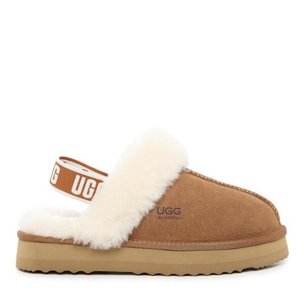Platinum Slingback Scuff Uggs Chestnut / SMALL- EU 35/36
