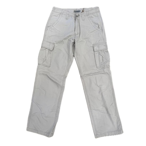 Mens 100% Cotton Cargo Pants Relaxed Easy Fit Straight Leg in Sand 38
