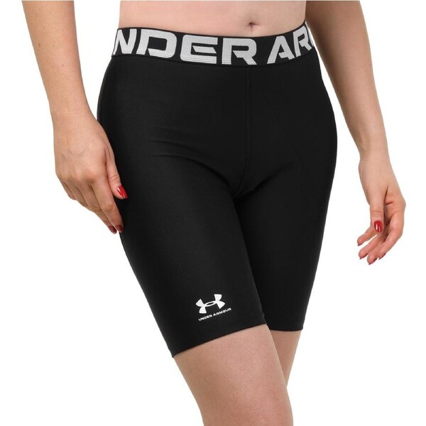 Under Armour Women's HeatGear Authentics 8-inch Short Black/White XS