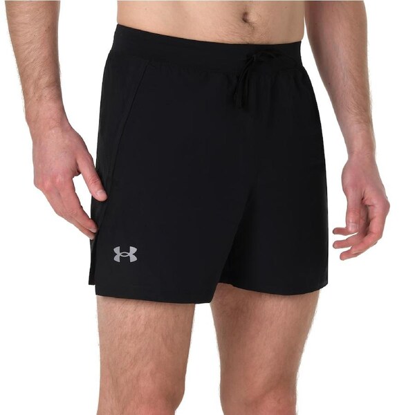Under Armour Men's Launch 5" Unlined Shorts Black/Black/Reflective XL