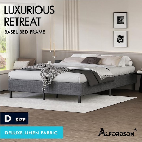 ALFORDSON Bed Frame Queen Double King Single Mattress Base Foundation Fabric Double