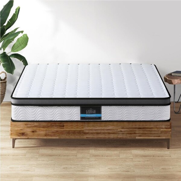 Giselle Mattress Pocket Spring Cool Gel Foam Euro Top Bed Medium Firm Mattresses 25cm King Single