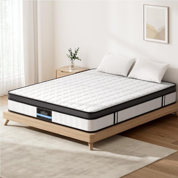 Giselle Mattress Pocket Spring Cool Gel Foam Euro Top Bed Medium Firm Mattresses 25cm King King