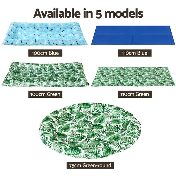 i.Pet Pet Cooling Mat Gel Dog Cat Self-cool Puppy Pad Large Bed Summer 100cm Green