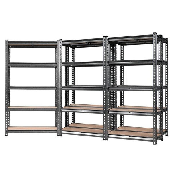 Giantz 1.5M Warehouse Shelving Garage Storage Shelves Racking Steel Charcoal 5