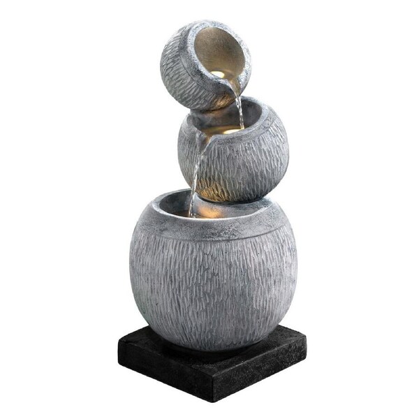 Gardeon Solar Fountain Water Feature Bird Bath Outdoor Garden Cascading Fountains Model 3