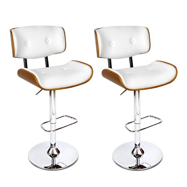 Artiss Bar Stools Kitchen Stool Chairs Bentwood Series Barstool Dining Chair Swivel Cherry - White
