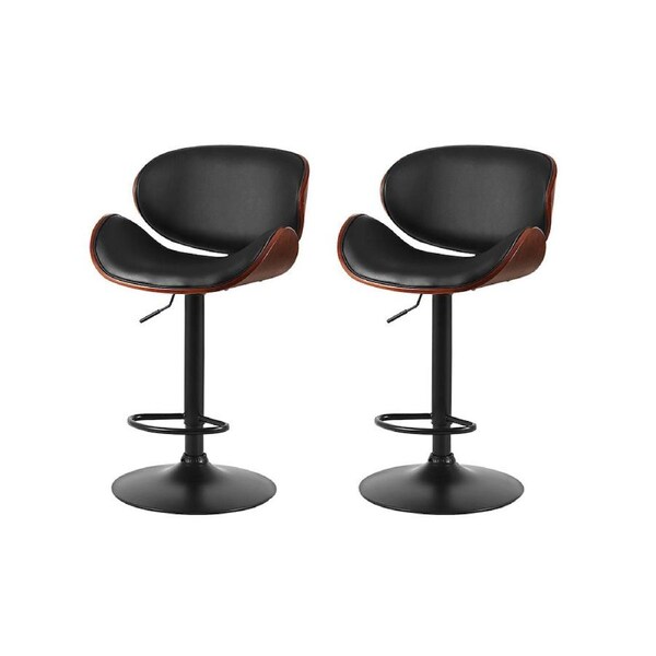 Artiss Bar Stools Kitchen Stool Chairs Bentwood Series Barstool Dining Chair Swivel Joyce - Black