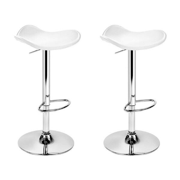 Artiss Kitchen Bar Stools Gas Lift Bar Stool Swivel Barstools Counter Chairs Keith - White