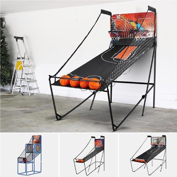 Everfit Basketball Arcade Game Electronic Scorer Games Single Dual Shot Study Adult Kid Model 1-81X41.5X134CM