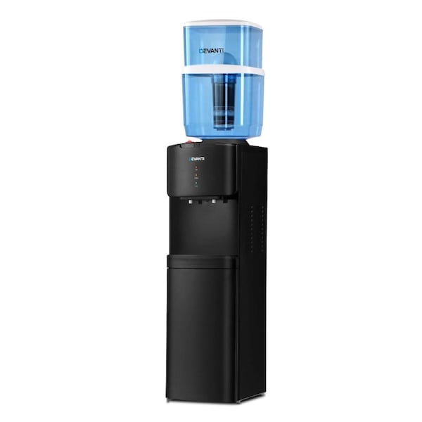 Devanti Water Cooler Set Dispenser Stand Cold Hot Purifier 22L Bottle Filter Model 2: Black